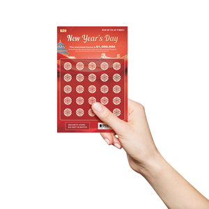 Tarjetas Rasca y Gana de Lotería de Año Nuevo 2025, Diseño Gratuito, Impresión Digital, Muestra de <span class=keywords><strong>Boletos</strong></span> de Lotería Rasca y Gana - Product Image 2