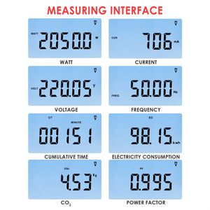 Compteur de puissance numérique 0,2W-2200W avec rétroéclairage, testeur de tension, wattmètre et kilowattmètre à brancher - Product Image 4