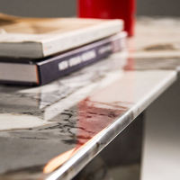 Vente en gros de table ovale moderne de qualité supérieure Table de salon décontractée Table de salle à manger tendance en marbre