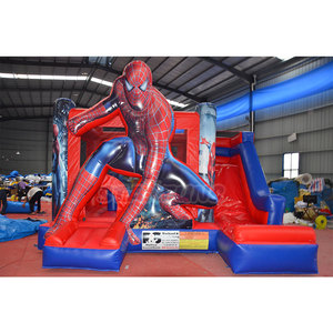Inflable comercial SpiderMan Bouncer Castillo hinchable Slide Jumping Castle Inflable Spider Man Bounce Jumper House para alquilar - Product Image 1