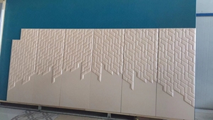 Ev veya otel için Modern 3D deri oyma duvar panelleri yüksek kaliteli su geçirmez 3D zemin zarif dekoratif duvar sanatı - Product Image 2