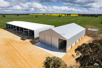 Structure en acier préfabriquée robuste certifiée ASTM à construction rapide avec soudure pour hangars à vaches/chevaux/chèvres/moutons à faible coût