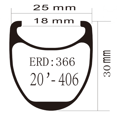 20 pulgadas 406 25X30