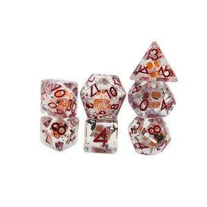 New Design Professional 16Mm Soft Edge Included 7 Pieces Dice Set For Dungeons And Dragons Role Playing Game