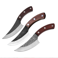 Haute qualité 4cr13 acier petit couteau incurvé couteau de coupe d'os pour ménage extérieur tranchage poisson viande motif couteau