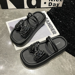 Sandales d'été style plage, mode américaine, multifonctionnelles, à semelle épaisse et bout ouvert, avec amorti, pour femmes, fabriquées avec des matériaux confortables - Product Image 4