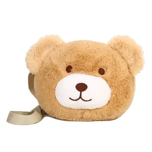 Venta al por mayor de dibujos animados de animales de peluche, bolsas de oso, conejo de peluche, juguete para bebé, regalo, animales, bolsa de felpa