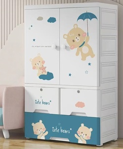 <span class=keywords><strong>Armario</strong></span> de alta capacidad para niños con dibujos animados, <span class=keywords><strong>armario</strong></span> de almacenamiento duradero de plástico para niños con <span class=keywords><strong>cajones</strong></span> para guardería - Product Image 4