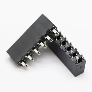 Hot Sale Connector Spacing 3.96Mm Box Header Height 8.9mm Positions 2-30pin Single Row Straight Lcp Pin Female Header Connectors