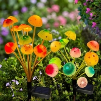 Lampes solaires LED TSINYE en forme de champignon, 12 LED, IP44, pour extérieur, pelouse, véranda, patio, jardin