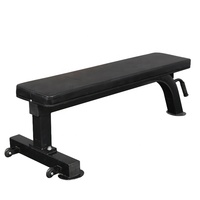 Banc de musculation plat robuste en acier épaissi avec support triangulaire pour stabilité accrue, idéal pour la salle de sport commerciale, entraînement quotidien, noir, 600 kg