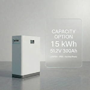 Batterie de stockage d'énergie domestique 15 kWh 51,2 V 300 Ah pour la sauvegarde d'énergie solaire résidentielle - Product Image 1