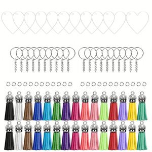 Ewang personnalisé bricolage gland pendentifs porte-clés en plastique acrylique transparent pour tirage au sort - Product Image 3