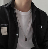 À la mode Simple en acier inoxydable allumable briquet collier pour hommes plaqué or hip-hop polyvalent pendentif Niche Design bijoux