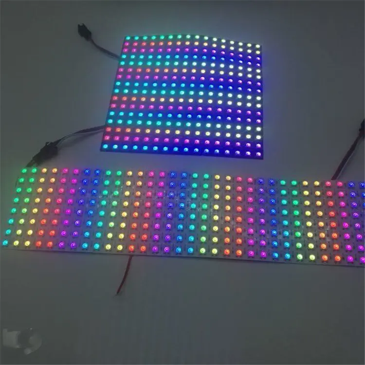 Integrado-IC Beads Strip Light Point Array 8*32/16*16/8*8 RGB Flex Panel Pixel Screen APA102C/WS2812B/SK6812 Pantalla LED flexible