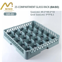 Caisse de rangement empilable en PP pour verres avec compartiments, boîte de transport réutilisable en plastique pour verres à vin, pour cuisine, placard, bar