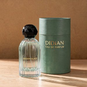 Nuevo Producto: Botella de Perfume con Rayas Verticales Cilíndricas de 100 ml, Botella de Perfume Vacía de Diseño en Vidrio con Paquete de Regalo - Product Image 2