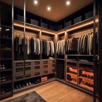 Armoires en bois sur mesure de luxe extra larges Meubles de maison Chambre à coucher Complète avec une grande armoire Penderie