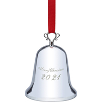 Échantillon gratuit 2022 pas cher vente chaude en céramique forme arbre cloches en métal pour noël