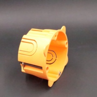 Boîte de jonction pvc orange pvc conduit tuyau boîte de jonction électrique dos jaune boîte de montage mural en bois 3x6 pvc