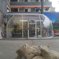 Tente en polycarbonate transparente Igloo géodésique de luxe pour hôtels, centres de villégiature, salon commercial, tente dôme à bulles