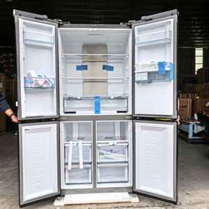 Réfrigérateur à 4 portes J 591L <span class=keywords><strong>avec</strong></span> <span class=keywords><strong>distributeur</strong></span> <span class=keywords><strong>d</strong></span>'<span class=keywords><strong>eau</strong></span>, refroidissement par air, sans givre, en acier inoxydable, réfrigérateur pour la maison - Product Image 3