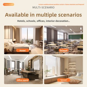 <span class=keywords><strong>Rideau</strong></span> <span class=keywords><strong>thermique</strong></span> ignifuge et résistant aux flammes classe B1, style moderne, personnalisable pour bureaux, hôtels, écoles, usines, bâtiments, dortoirs - Product Image 3