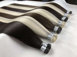 ผมต่อ Genius Weft แบบ Double Drawn สีดำ Butterscotch ดำเข้มแบบลอน Smart - Product Image 3