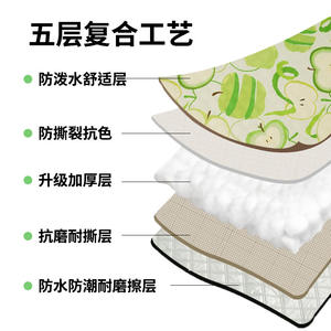 Tapis de pique-nique rectangulaire Yisidan en Oxford, imperméable, antidérapant, vert pomme, 850g, pour le camping et les activités de plein air - Product Image 5