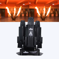 Projecteur triple flamme à 3 têtes avec canaux sûrs contrôle dmx pour la célébration dj fête de mariage effets de scène disco