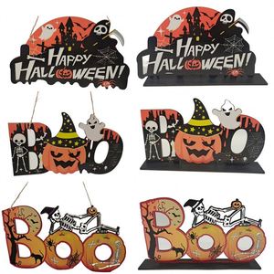 Nuove Decorazioni in Legno ACASA ARTO per <span class=keywords><strong>Halloween</strong></span> 2021 con Base, Tema Happy <span class=keywords><strong>Halloween</strong></span> 25x15x5cm, Forma e Logo Personalizzabili - Product Image 2