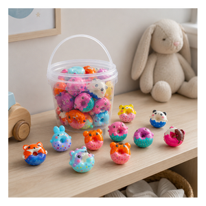 Bolsa de Regalo de Cumpleaños, Juguete de Donut de Animalito Adorable, PU Suave y Elástico, Antiestrés, Premio Escolar, Suministro de Fábrica - Product Image 6
