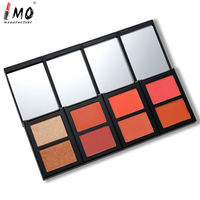Palette de maquillage minérale pressée pigmentée : contour, blush, illuminateur, waterproof, végane, naturelle, longue tenue