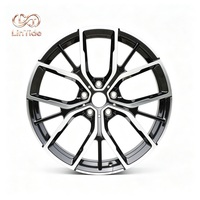 Rines de Aleación Forjados Nuevos de 18-22 Pulgadas para Automóvil, Color Negro Brillante, Mecanizado CNC, Diseño Bicolor, Construcción de Alta Resistencia