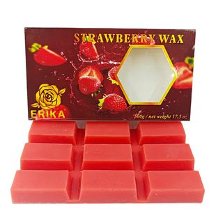 Emballage de boîte-cadeau de blocs de <span class=keywords><strong>cire</strong></span> dure parfumée à la fraise de marque privée 500g pour l'épilation professionnelle de salon - Product Image 1