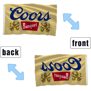 Bandera <span class=keywords><strong>de</strong></span> cerveza Coors Banquet <span class=keywords><strong>de</strong></span> 3x5 pies, doble cara, poliéster, impresión vívida y ojales <span class=keywords><strong>de</strong></span> latón para decoración <span class=keywords><strong>de</strong></span> bares, bodegas y fiestas - Product Image 2