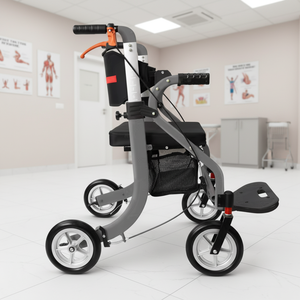 Aide à la marche pour les personnes âgées, chariot de marche auxiliaire spécial, <span class=keywords><strong>fauteuil</strong></span> <span class=keywords><strong>roulant</strong></span> pour les personnes âgées, en aluminium pouvant être poussé et utilisé pour s'asseoir - Product Image 2