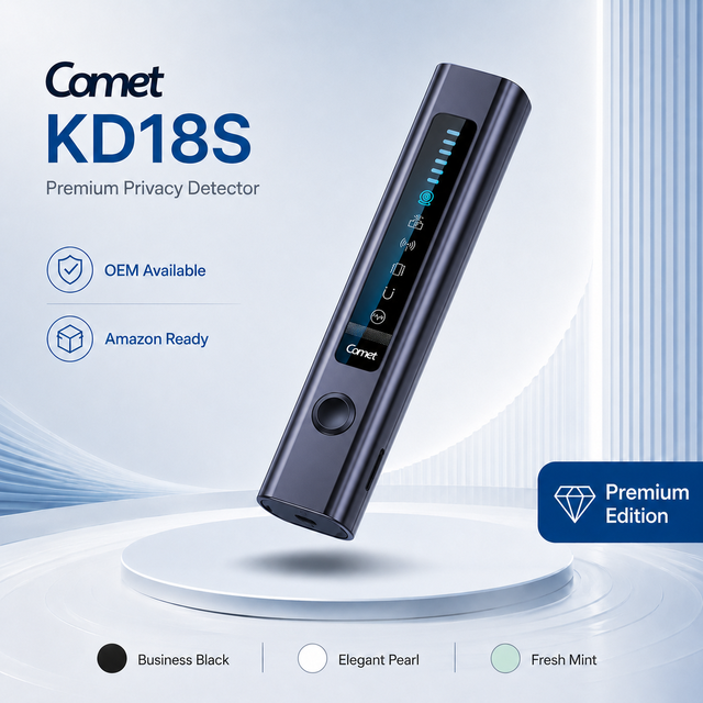 Professional Hidden Camera Detector | Anti-Spy Wireless Camera Finder | Portable Bug & Microphone Detector for Travel Security
