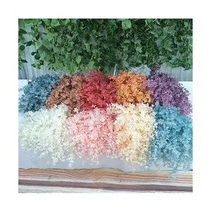 Competitive Price Soft-Rime Maple Leaf Wall Hanging Artificial Plastic Flowers