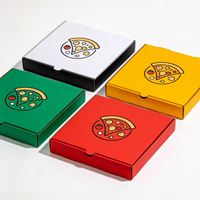 Boîte à pizza personnalisée en carton ondulé, emballage alimentaire, estampage mat, boîte de livraison à emporter