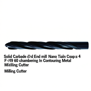 Fraise à queue en carbure monobloc, revêtement Nano TiAlN, 4 dents, pour chanfreinage à 60 degrés et fraisage de contour en métal - Product Image 2