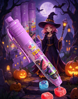 Stylo Magique de Sorcière - Bonbons Liquides - Sirop Gommeux Fantaisie DIY pour Halloween - Vente en Gros de Confiserie pour Détaillants - Approvisionnement Direct Usine