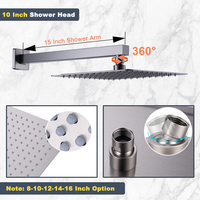 Mitigeur de douche encastré mural en acier inoxydable noir mat à double fonction, avec jet de douche, pour usage hospitalier, garantie 5 ans