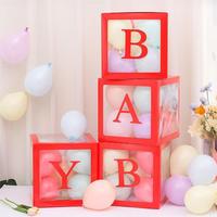 Boîte à lettres transparente en PVC de haute qualité 30*30 cm, 26 lettres, décoration pour anniversaire, fête de remise de diplôme, vente chaude