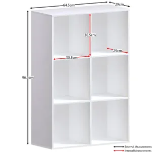 Estantería de <span class=keywords><strong>cubo</strong></span> blanca moderna de <span class=keywords><strong>2x3</strong></span> para el hogar, oficina, habitación de niños, unidad de almacenamiento para libros, juguetes, artículos decorativos, estante de exhibición, gabinete - Product Image 6