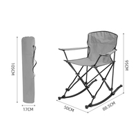 HOMFUL – chaise à bascule pliante Portable d'extérieur, chaise à bascule de Camping pour pique-nique en plein air