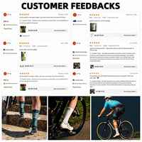 Chaussettes de cyclisme personnalisées avec logo, hauteur genou, antidérapantes, respirantes, à compression