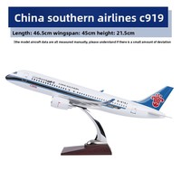 Modèle d'avion en résine de 37 cm, modèle de simulation d'aviation, ornement à assembler, cadeau, décoration d'aéroport, jouet pour Noël et Halloween