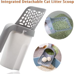 Katzenstreuschaufel und Katzentoiletten-Müllbeutel-Kombinationsset, Zerlegbar, Reinigungsschaufel für Katzenstreu - Product Image 4