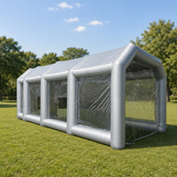 Cabine de peinture gonflable portable en tissu Oxford sur mesure, tente de peinture automobile mobile pour la réparation automobile
